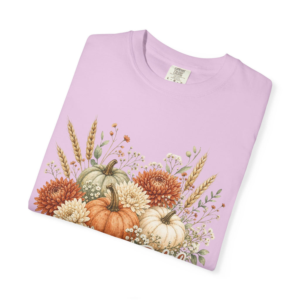 Pumpkin Patch Kind of Girl T-Shirt — Fall Floral Pumpkin Tee