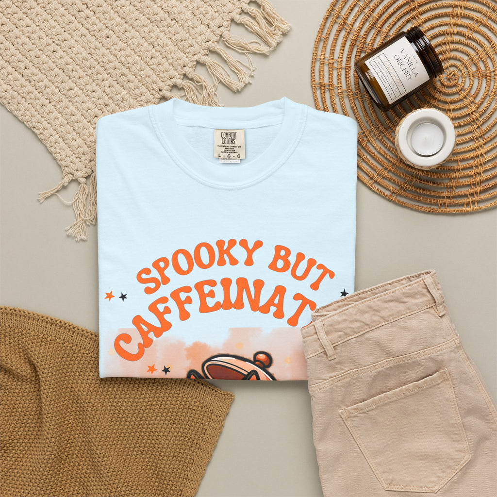 Spooky But Caffeinated Halloween T-Shirt —  Spooky Tee Halloween