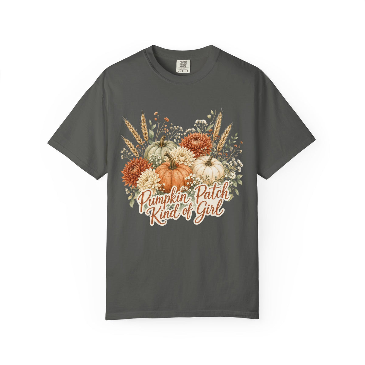 Pumpkin Patch Kind of Girl T-Shirt — Fall Floral Pumpkin Tee