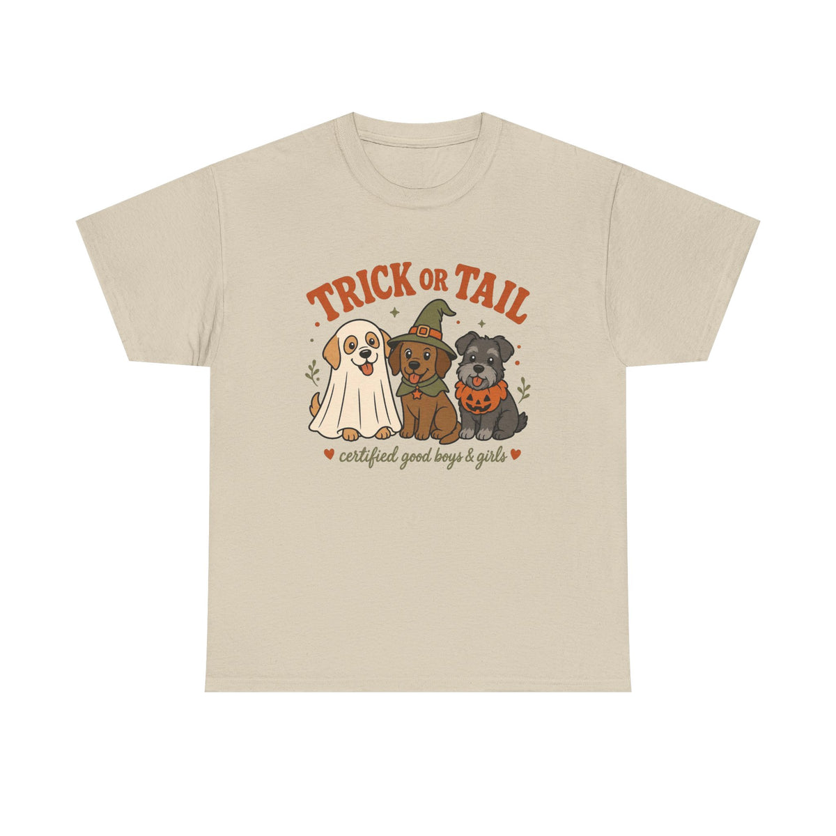 TRICK OR TAIL HALLOWEEN DOG T-SHIRT