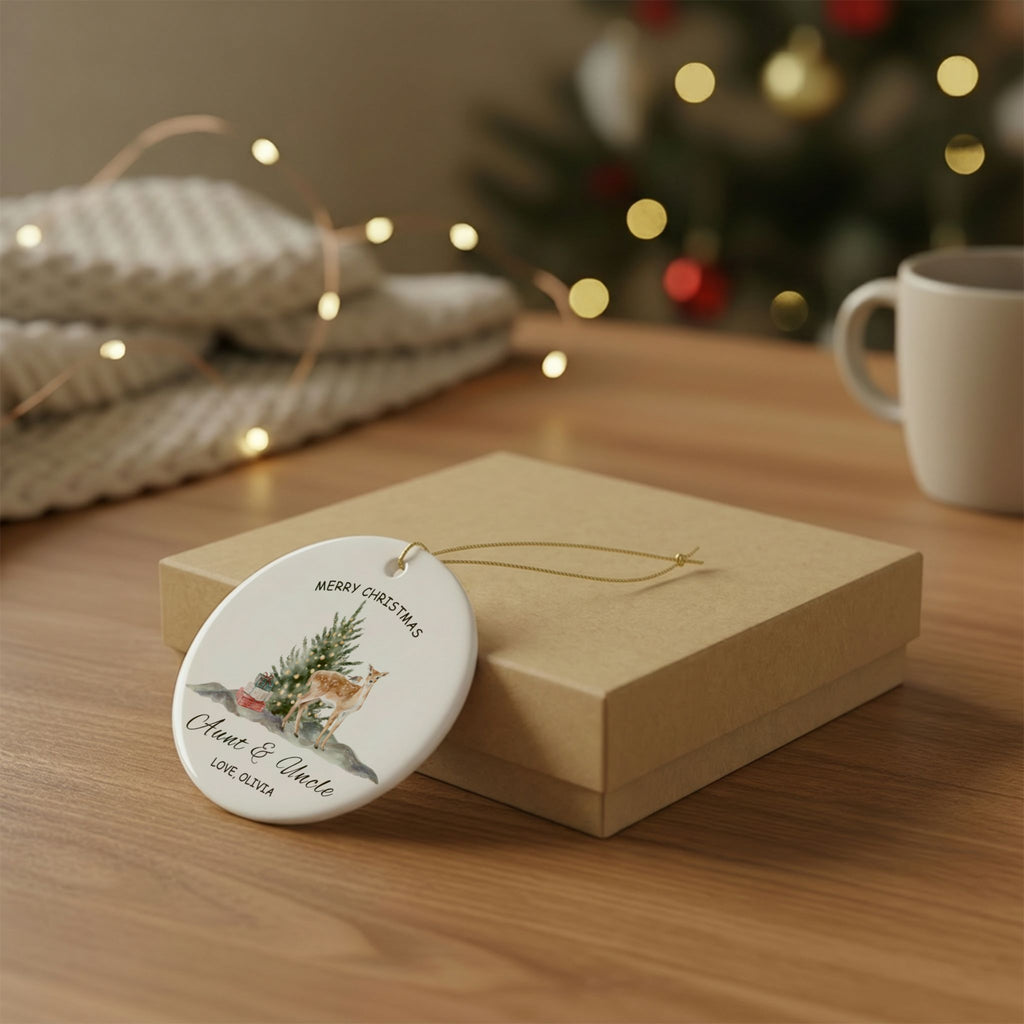 Copy of Personalized Auntie & Uncle Christmas Ornament | Custom Name Gift From Niece or Nephew
