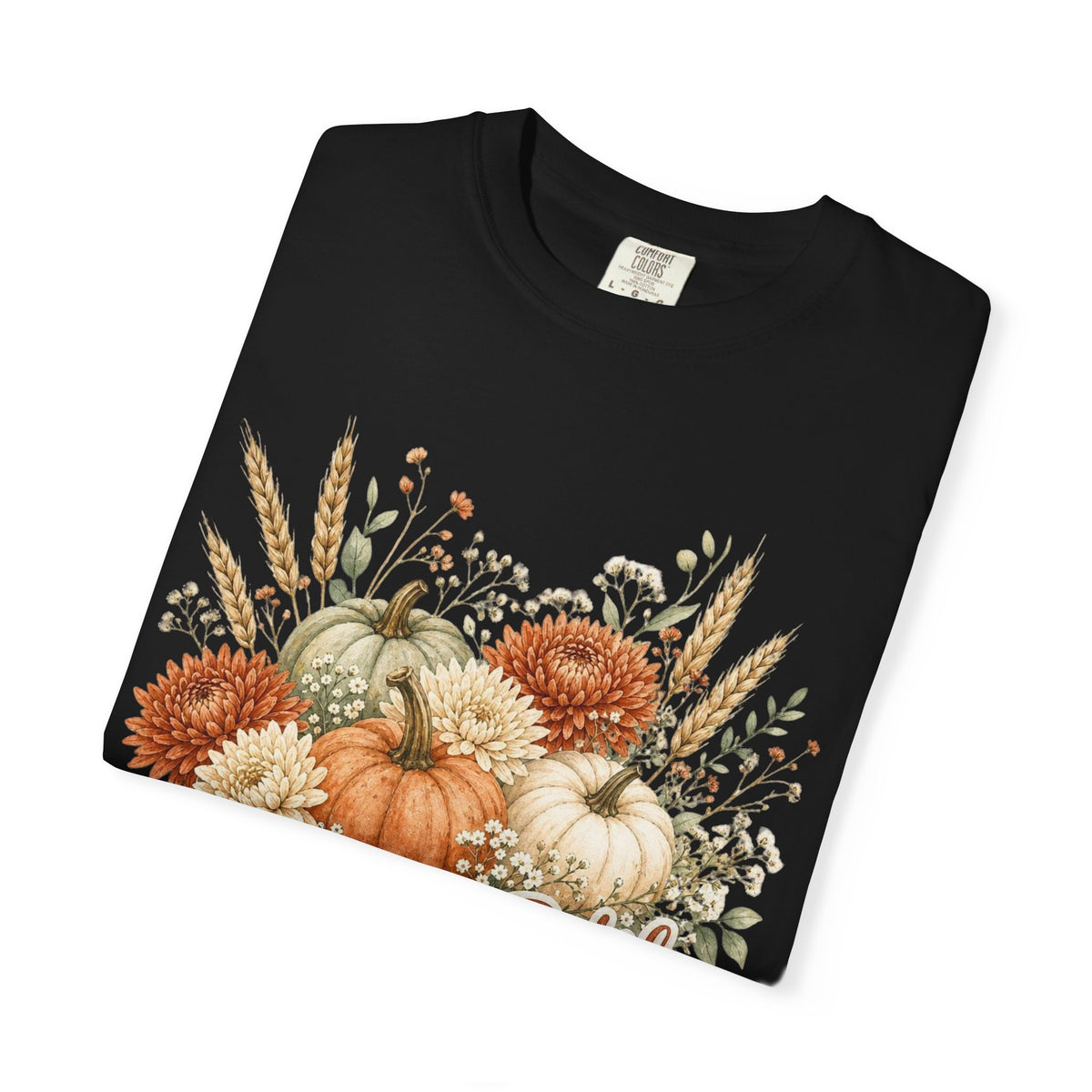 Pumpkin Patch Kind of Girl T-Shirt — Fall Floral Pumpkin Tee