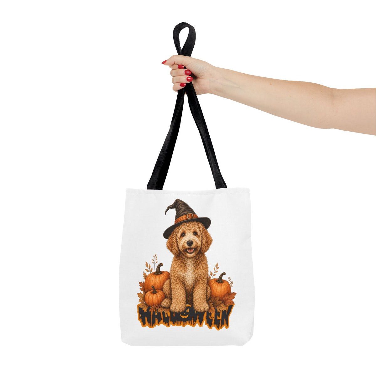 Halloween Pumpkin Dog Gift Dog Witch Tote Bag Witch Hat Dog Lover Tote Bag for Dog Moms Autumn Witch Dog Tote Bag Fall Dog Lover Tote Bag