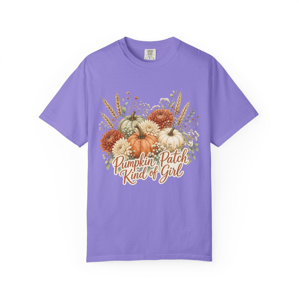 Pumpkin Patch Kind of Girl T-Shirt — Fall Floral Pumpkin Tee
