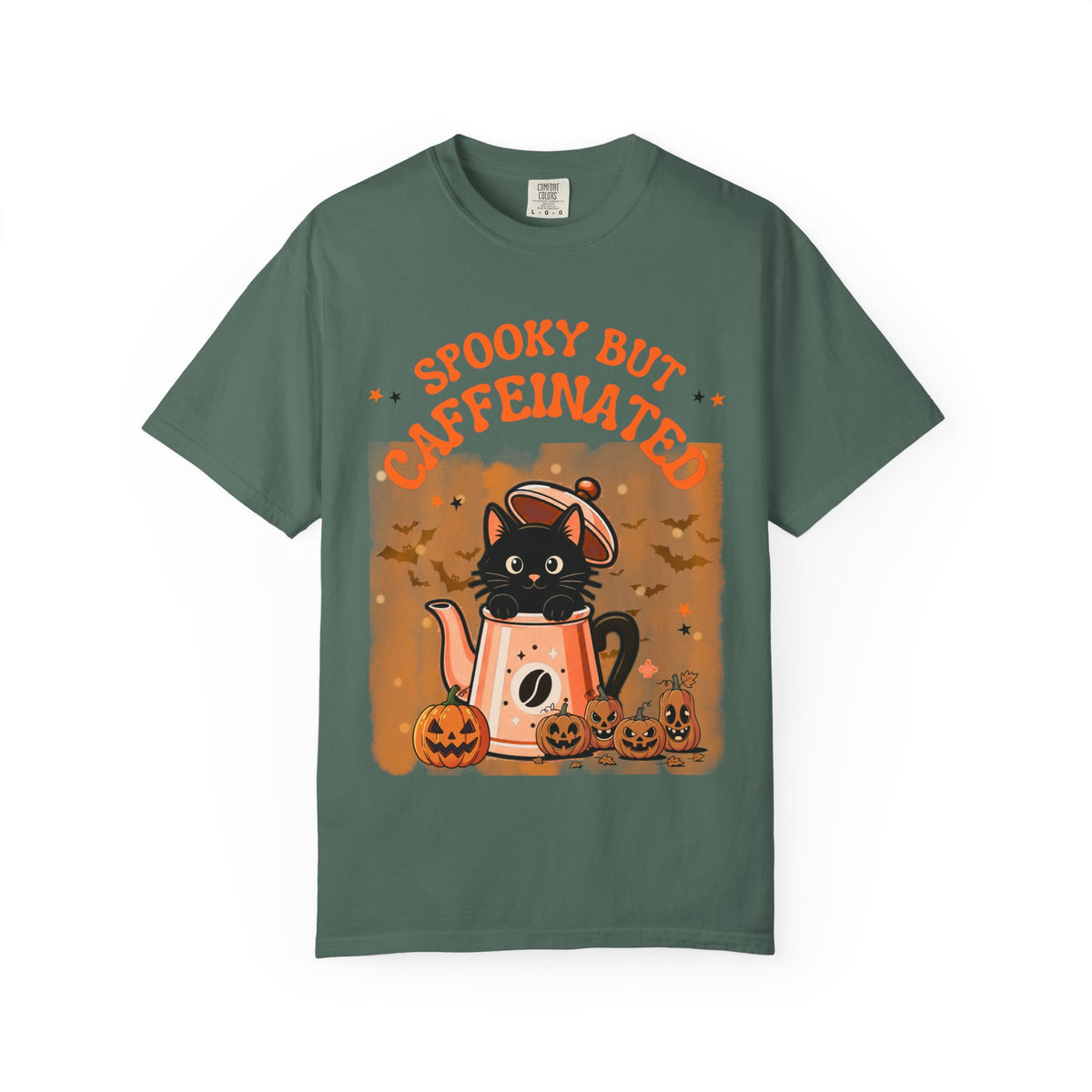 Spooky But Caffeinated Halloween T-Shirt —  Spooky Tee Halloween