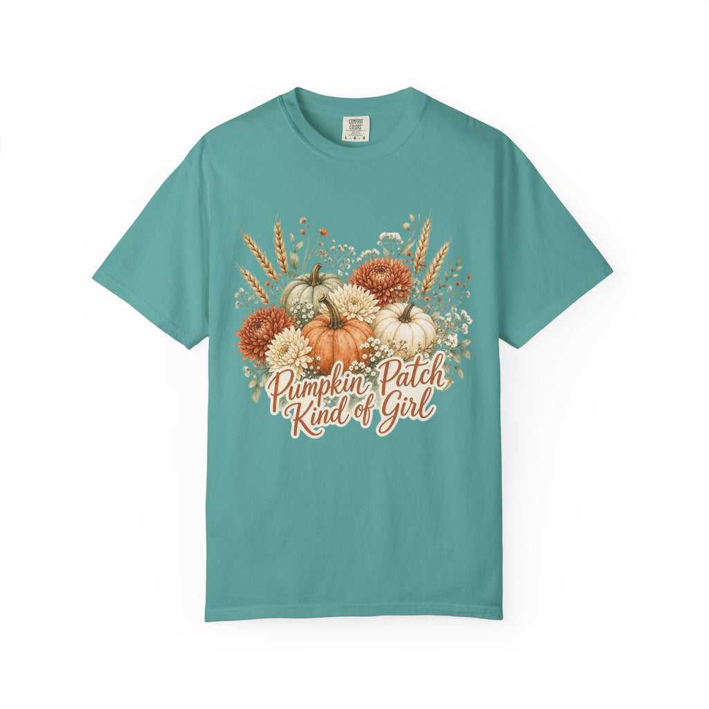 Pumpkin Patch Kind of Girl T-Shirt — Fall Floral Pumpkin Tee