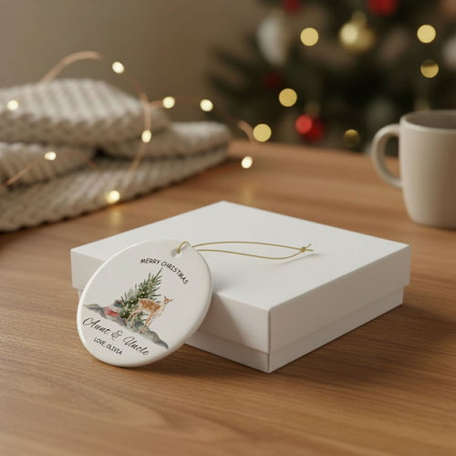 Copy of Personalized Auntie & Uncle Christmas Ornament | Custom Name Gift From Niece or Nephew