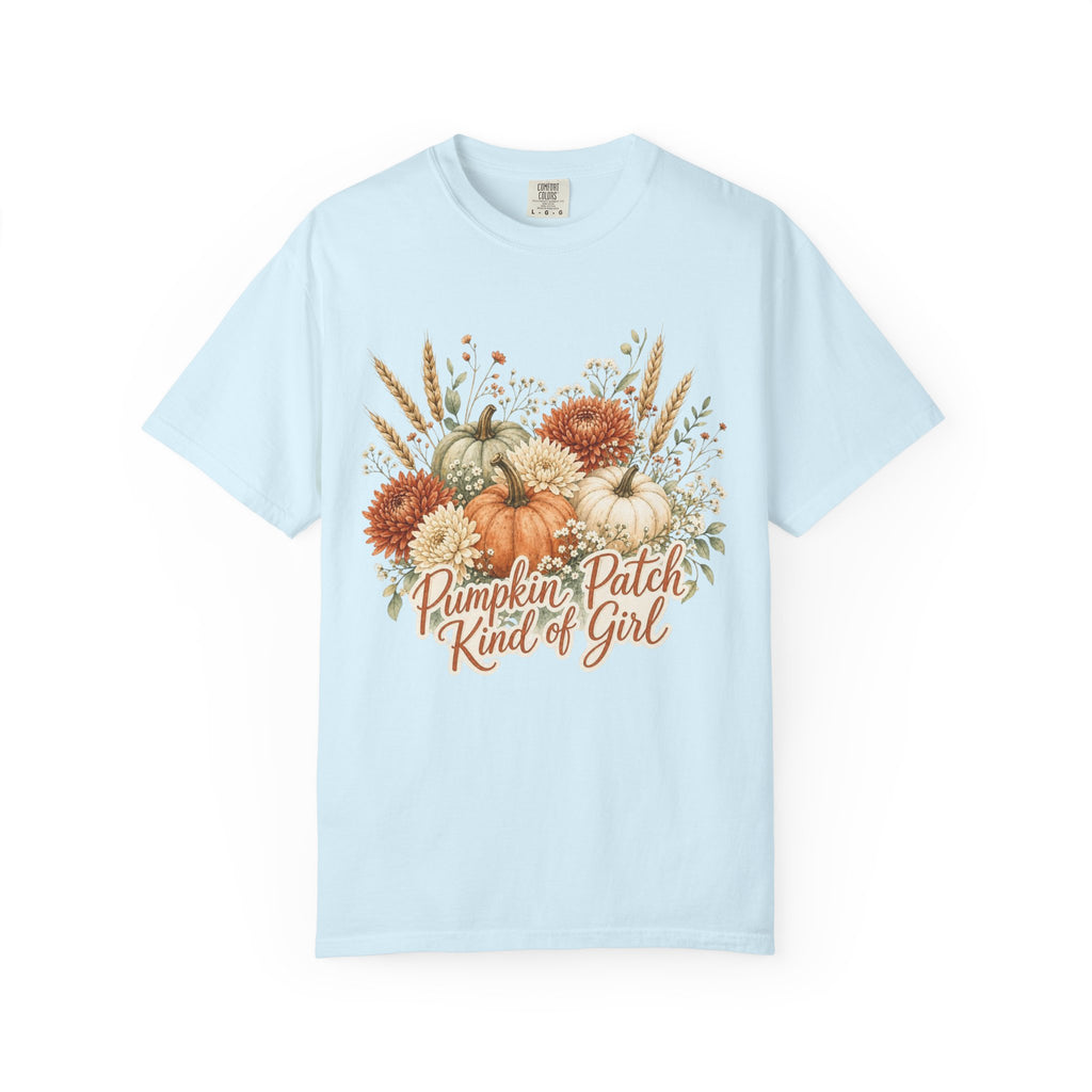 Pumpkin Patch Kind of Girl T-Shirt — Fall Floral Pumpkin Tee