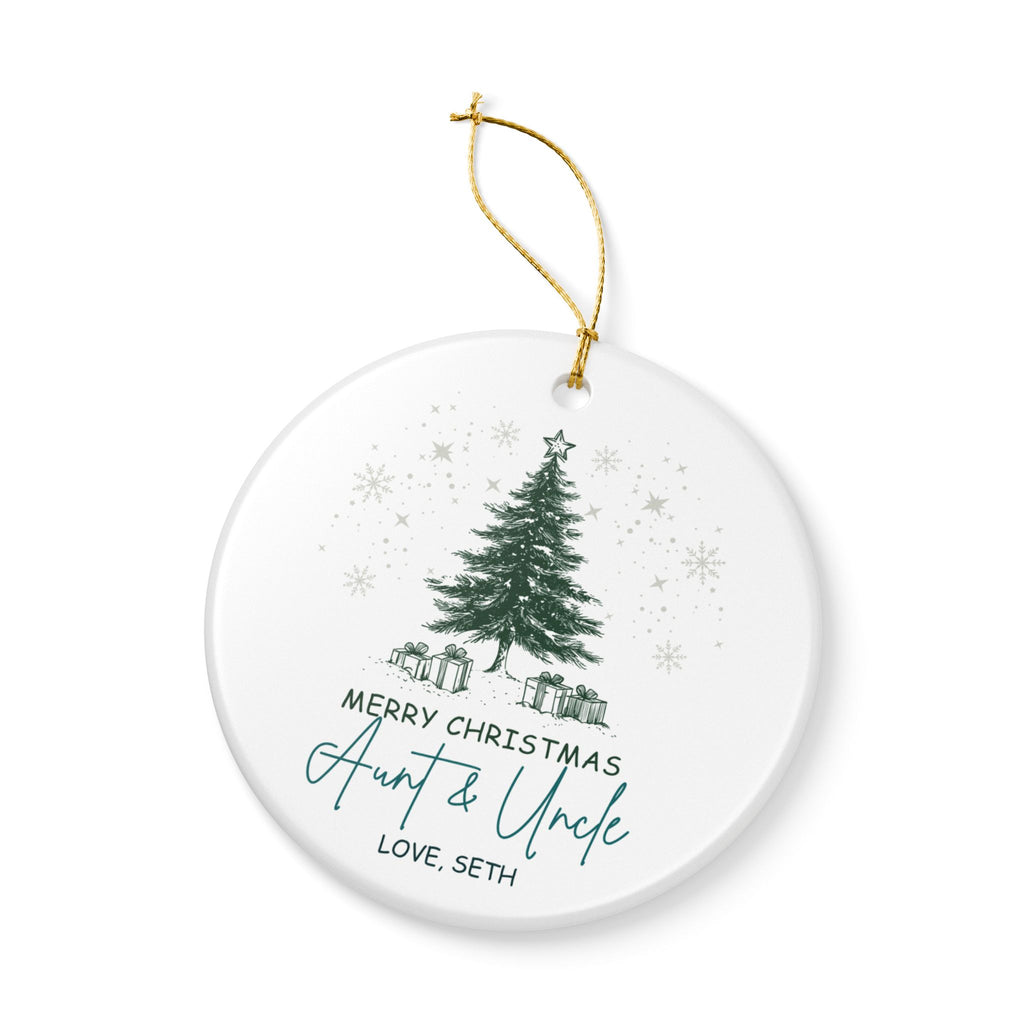 Personalized Auntie & Uncle Christmas Ornament | Custom Name Gift From Niece or Nephew