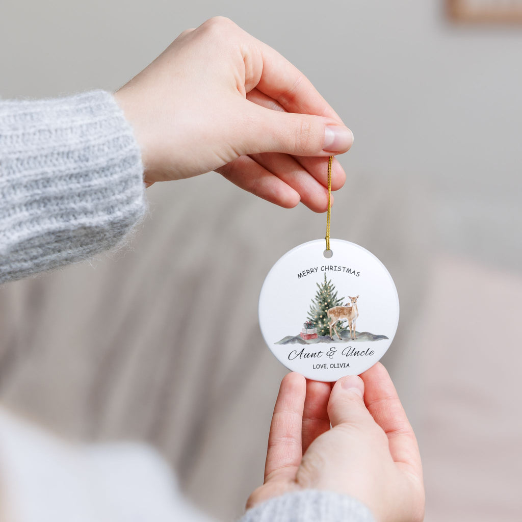 Copy of Personalized Auntie & Uncle Christmas Ornament | Custom Name Gift From Niece or Nephew