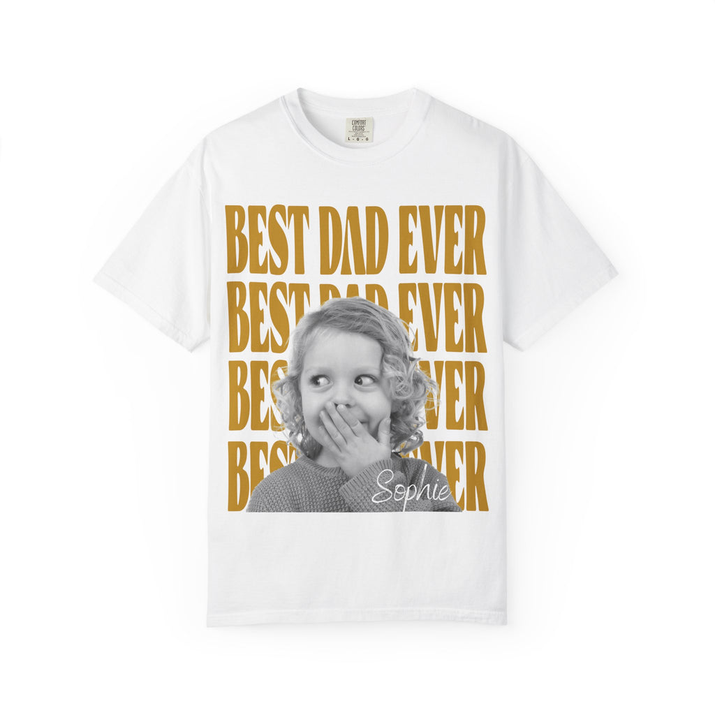 Best Dad Ever T-Shirt — Personalized Retro Photo Father's Day Tee