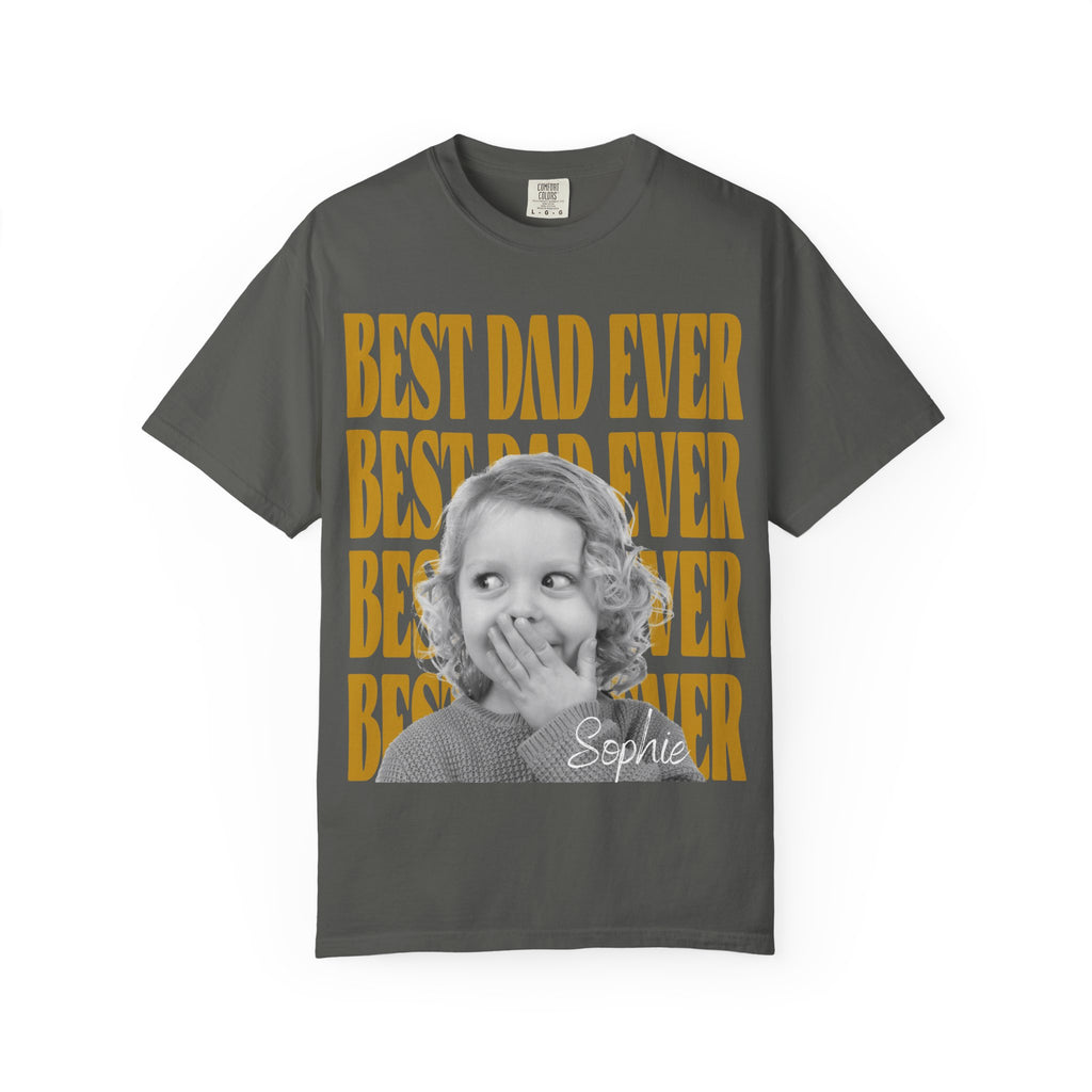 Best Dad Ever T-Shirt — Personalized Retro Photo Father's Day Tee