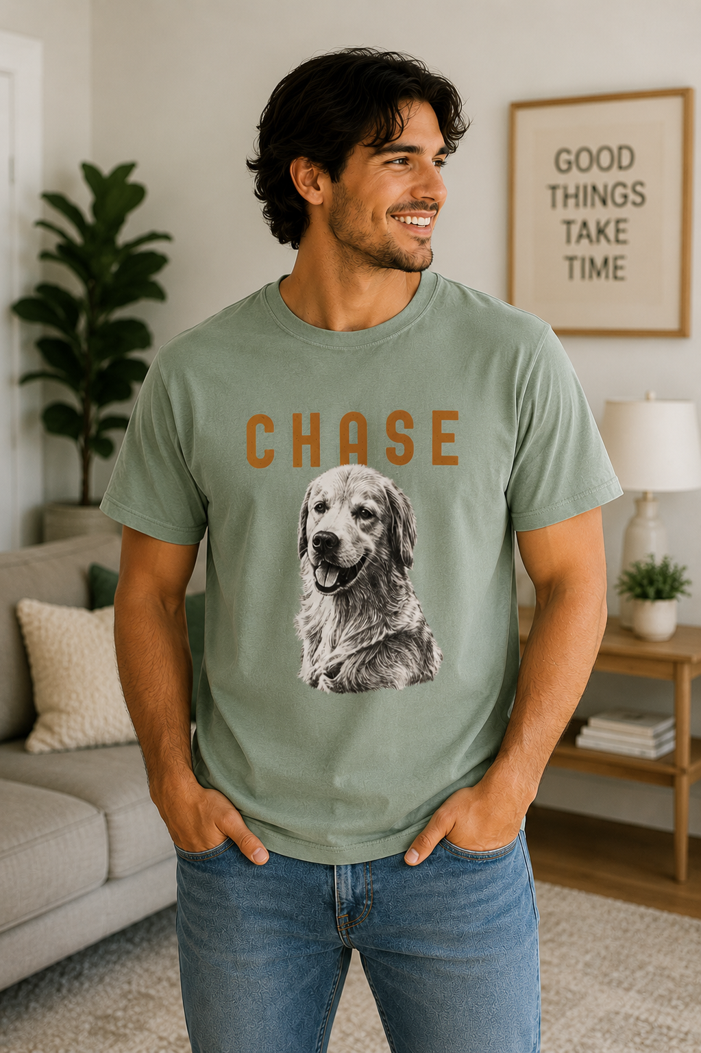 Pet PersonalizedT-Shirt —  Pet Portrait Tee with Name