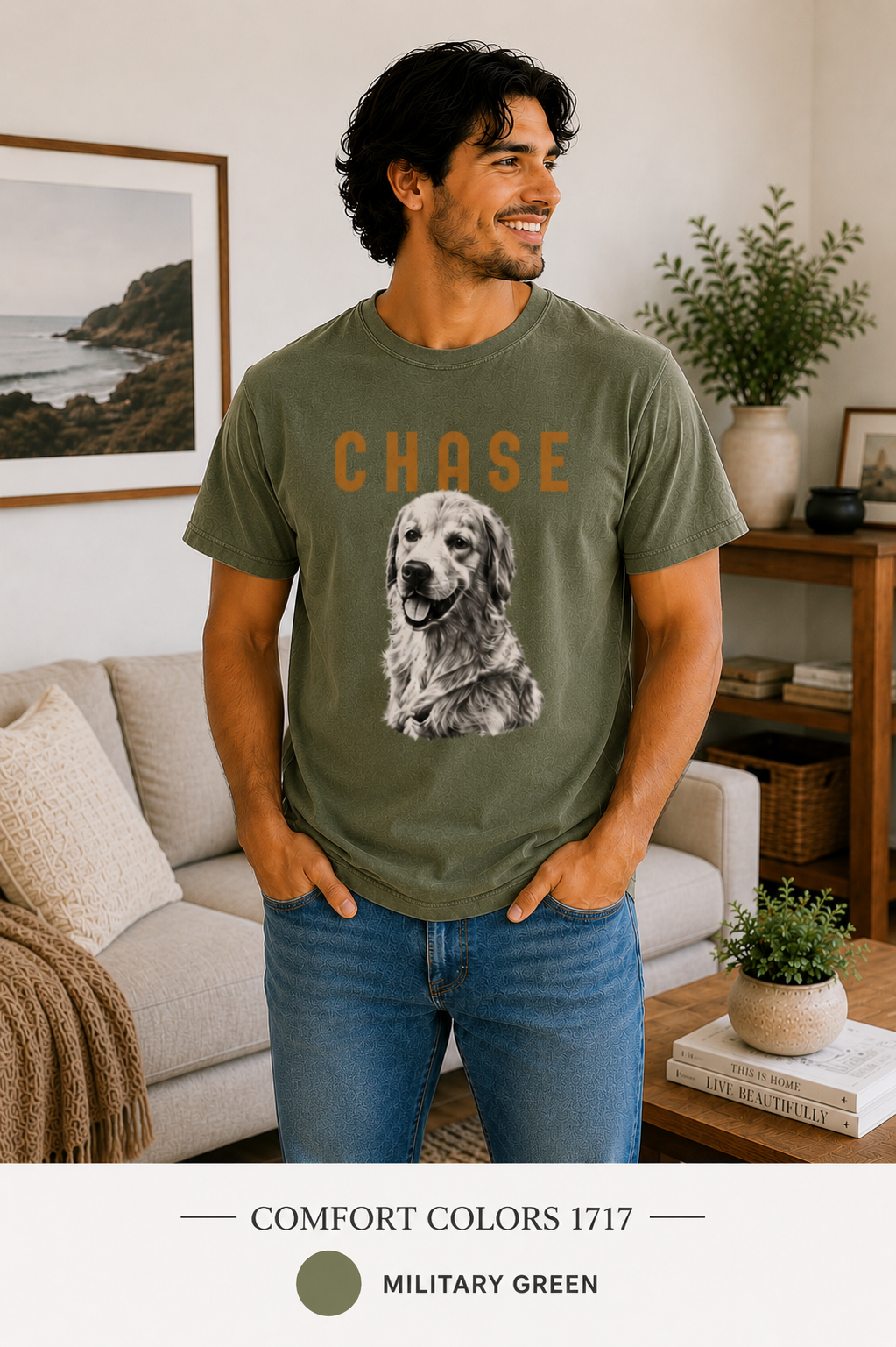 Pet PersonalizedT-Shirt —  Pet Portrait Tee with Name