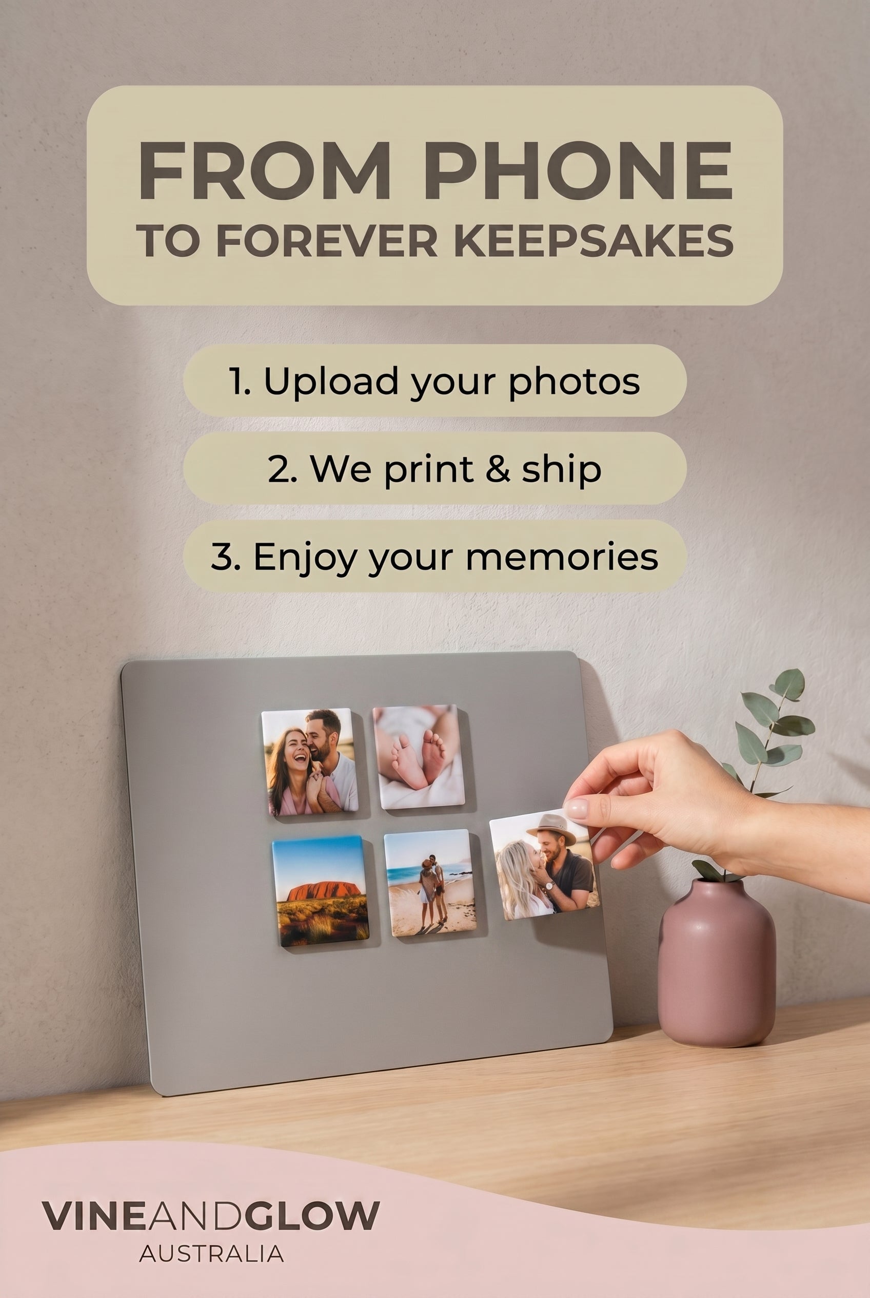 Custom Fridge Photo Magnets 2x2 inch
