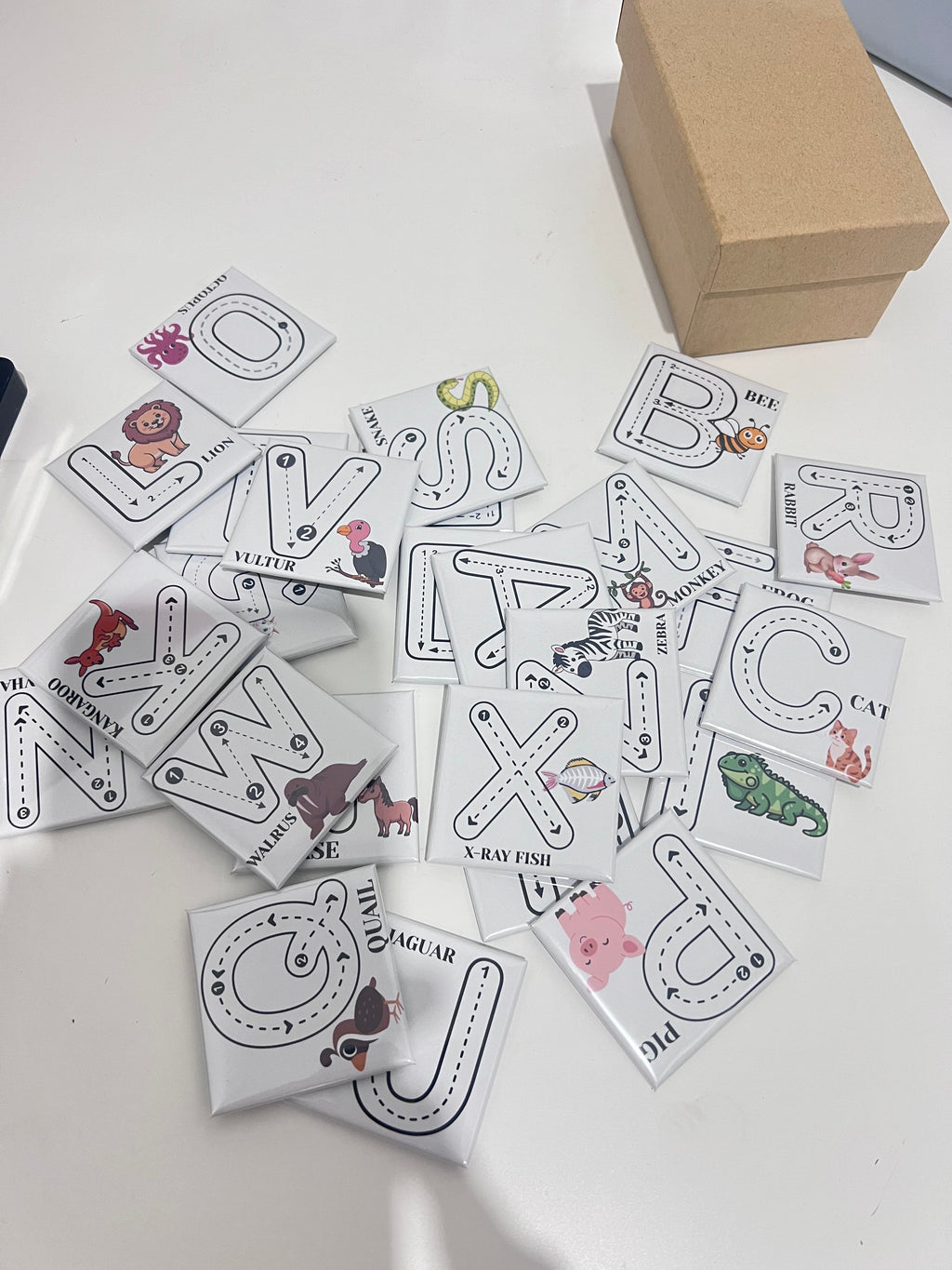 Kids Alphabet Tracing Photo Magnet – Colors & Dry-Erase Marker