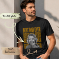 Best Dad Ever T-Shirt — Personalized Retro Photo Father's Day Tee